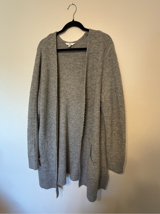 Sweaters - Cozy Open-Front Gray Women’s Cardigan Sweater